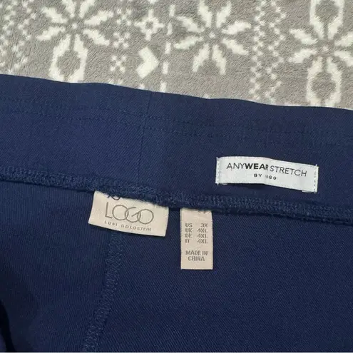 LOGO By Lori Goldstein NWOT LOGO by Lori Goldstein Regular AnyWEAR Stretch Ankle Pants Blue Size 3X