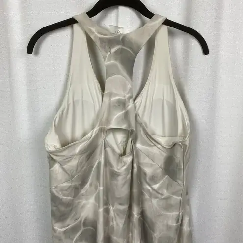 Calia Beige Aquatic Neutral Energize Tank Exercise Dress With Shorts Sz.XL NWT Tan