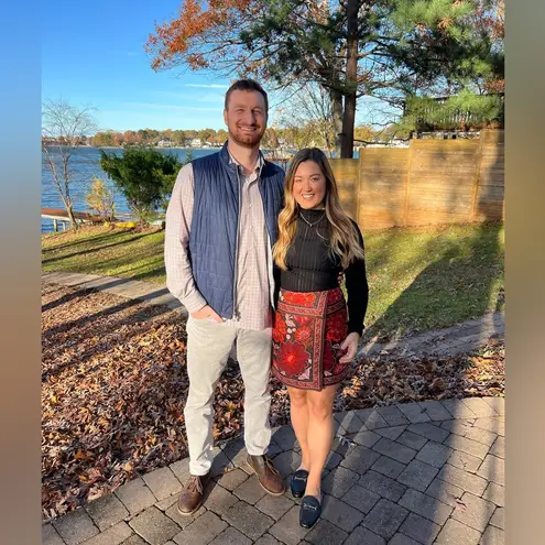 Farm Rio Gigi wrap-effect floral-print cotton-twill mini skirt Sz 30