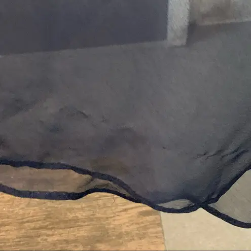 Monique Lhuillier Ruffle Evening Gown, Navy Blue, Size 4