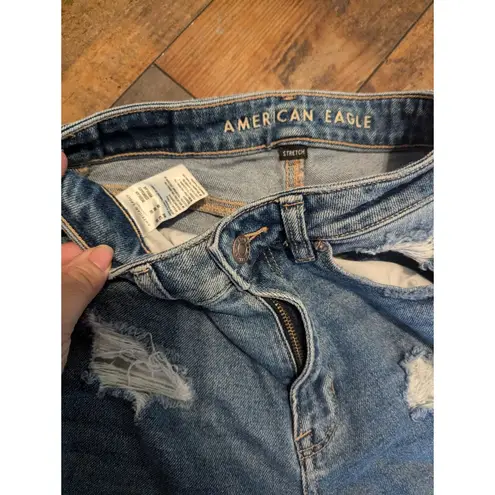 American Eagle  Women’s Distressed Stretch Jeans, Size 00, High-Rise Skinny Fit