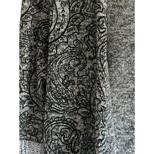 Frumos Kimono Duster Coatigan y2k Paisley faux Embroidery maxi grey small Black