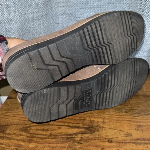 SOUL NATURALIZER Brown Suede Idea Slip On Loafer Shoe Casual Comfy Walking Sz 11