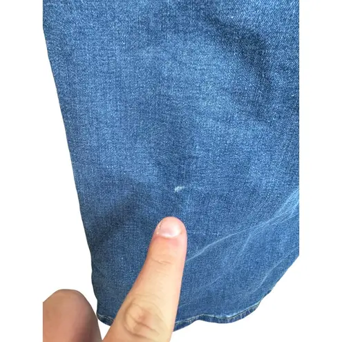 Denim & Co . Stretch Wide Leg Jeans with Seam Detail Medium Wash 14 Reg.