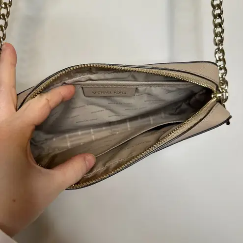 MICHAEL Michael Kors Jet Set Large Saffiano Leather Crossbody Bag Truffle Tan