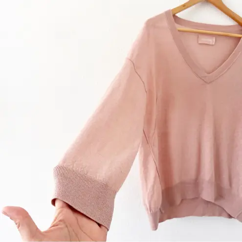 Zadig & Voltaire Brumy V-Neck Cashmere Sweater in Light Pink