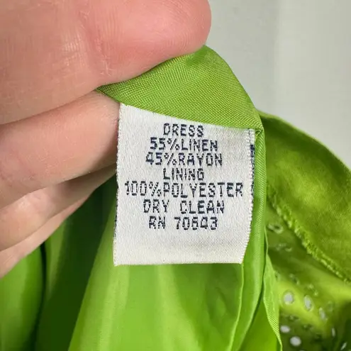 Jessica Howard Vintage Green Shift Dress Sleeveless Mod Retro 60s Style A-Line