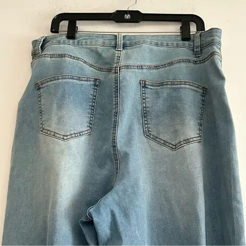 Fashion to figure Patrick Starr Turn Up High Rise Rhinestone Jeans Sze 14