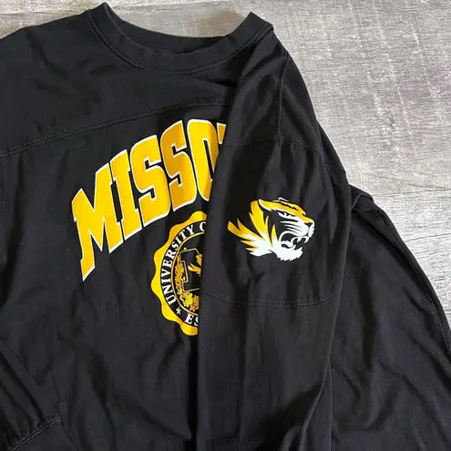 Pressbox Missouri Tigers Edith Long Sleeve Shirt Womens M Black Mizzou Relaxed