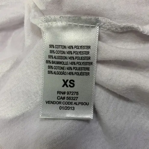 Fox Racing Fox V-neck Geometric Print White Tee Size XS