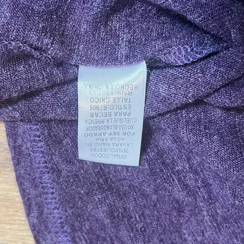 Umgee Purple Ruffle Long Sleeve Top Women's Small