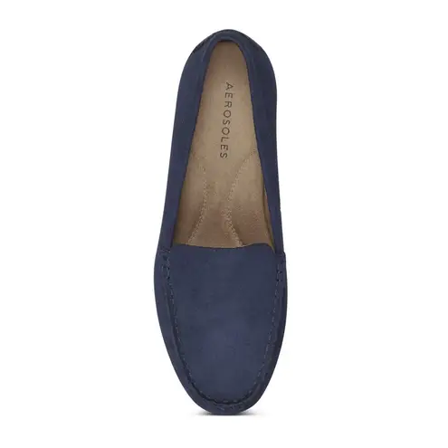 Aerosoles Women's Over Drive Driving Style Loafers- Size 9 W- Navy Blue