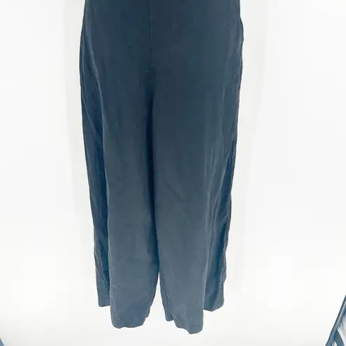 Vetta Womens Quiet Luxury Minimalist Wide Leg Wrap Cape Jumpsuit Size 4 Black