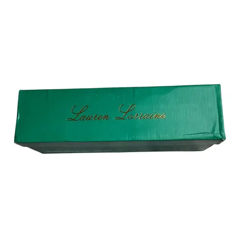 Lauren Lorraine Tampa Rhinestone Flip Flops Jelly Thong Sandals Clear Size 7 NWB