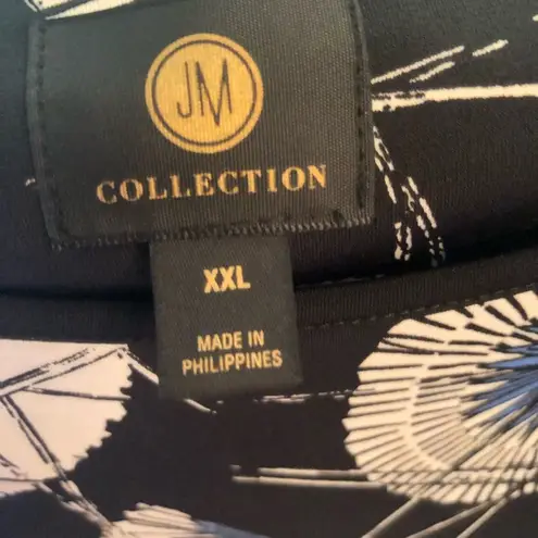 JM Collection Black dress Floral Fanfare