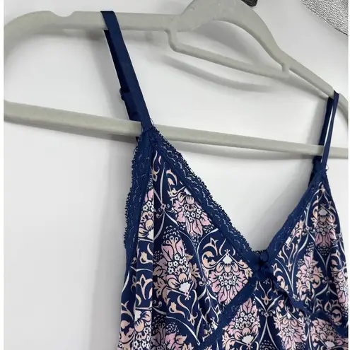 Nanette Lepore  Y2K Cami Womens Top Sz L Coquette Babydoll Festival Floral Lace