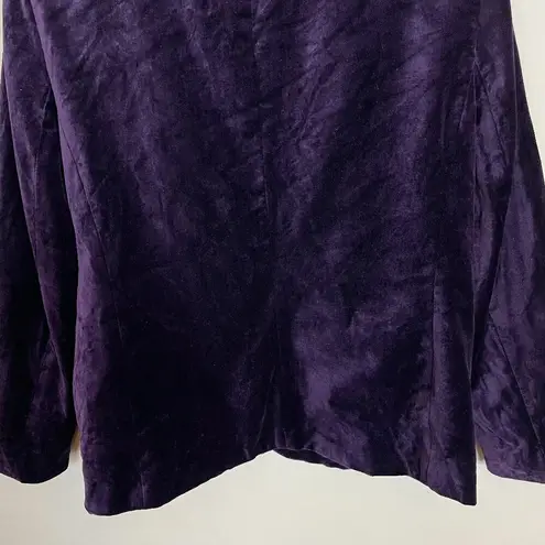 Vintage Velvet Jacket Purple Frog Clasps Women 10 Bridgerton Victorian Royalcore