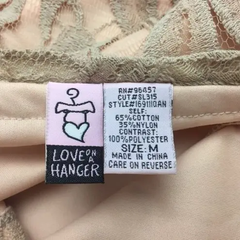 love on a hanger Short Dressy Lace Blazer 3/4 Sleeve Size M Pink Mother of Bride