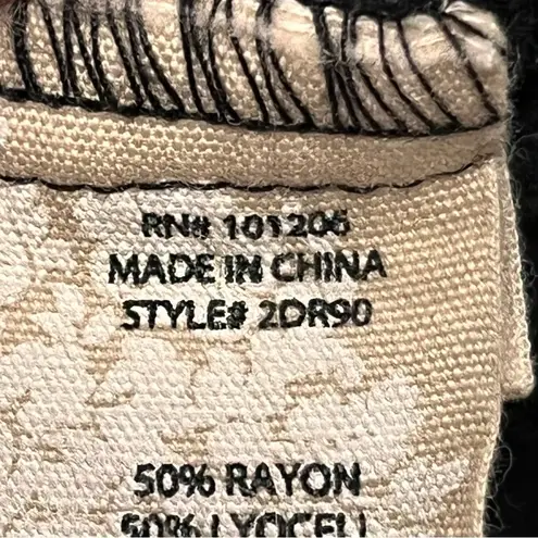 Soft Surroundings Black Long Sleeve Chiara Blouse Tunic Top size Medium