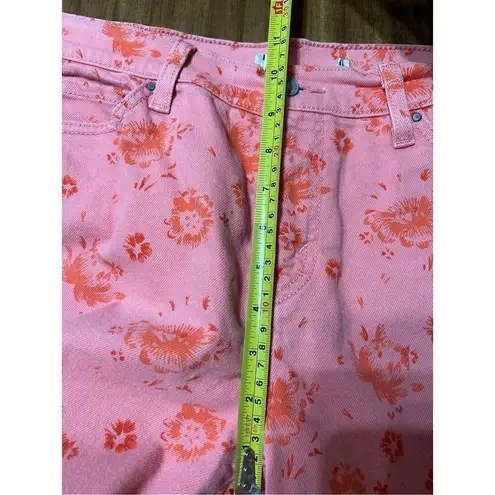 Levi's  512 PERFECTLY SLIMMING STRAIGHT LEG CORAL FLORAL DENIM JEANS W30/L30