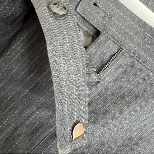 Unbranded Size 16 Lined Black & Tan Pin Striped Dress Pants with Wide Leg