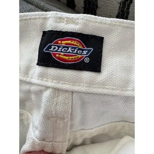 Dickies Women's White High Rise Carpenter Workwear Utility Shorts size 32