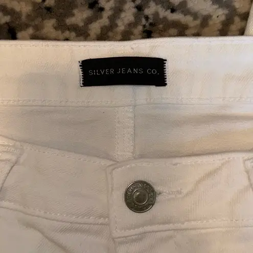 Silver Jeans Most Wanted White Crop Jeans W33 L27