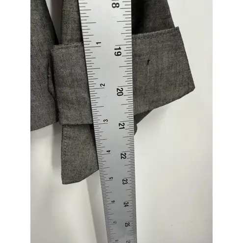 Rebecca Taylor Blazer Womens 6 Gray Bow Pocket Lined Tailored Office Jacket