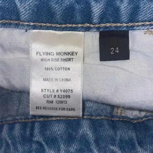 Vervet Flying Monkey Women Shorts 24 Denim Jean Distressed Retro 90's Street Casual