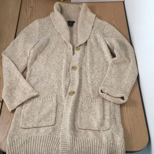 New Women’s Calvin Klein Jeans Cardigan Sweater Camel Lite Khaki Beige Medium Tan