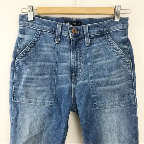 J.Crew  Mercantile High Rise Hi Waist Cropped Utility Jeans stretch womens 26