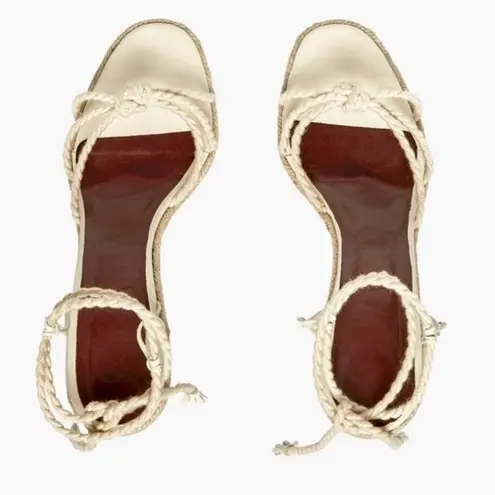 STAUD NIB Chiara Espadrilles Heels in Natural Cream