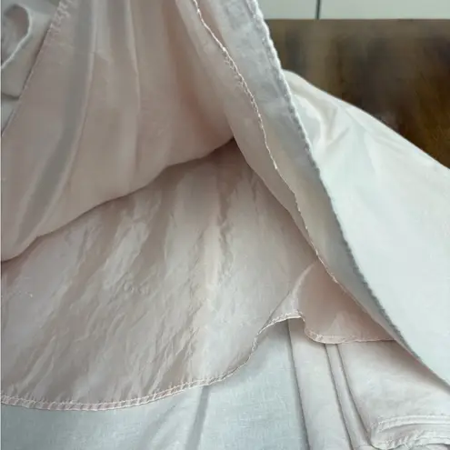 Soft Surroundings Blush Pink Smocked Waist Midi Skirt Size Small, Fully Lined