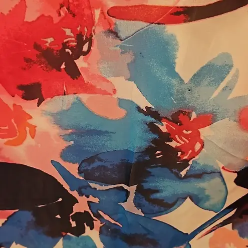 Eliza J ππ Halter Neck Maxi Dress ~ Bold Watercolor Abstract Floral Print 8 NWT