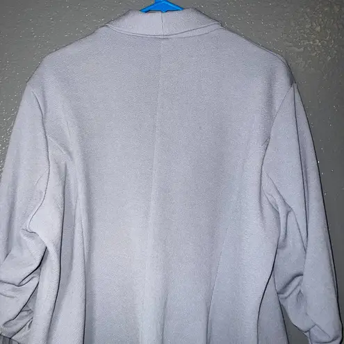 Beyove Women’s Open Front Blazer Jacket Size XXL Gray Lightweight Casual Cardiga Silver