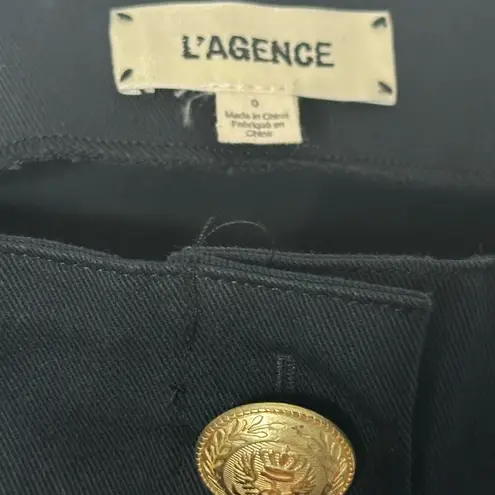 L'Agence L’AGENCE Idy Button-Front Dress Black & Gold Size 0