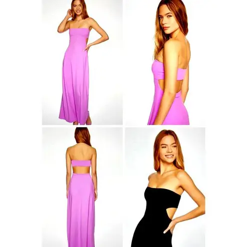 Susana Monaco Strapless Cut Out Back Maxi Dress Snapdragon L