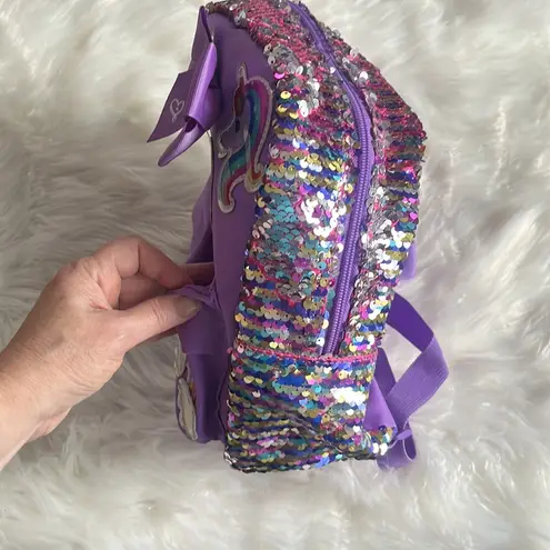 Sparkly backpack bag Purple