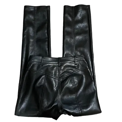 Aritzia Wilfred Rebel Faux Leather Straight Leg Pants Size 2 Black