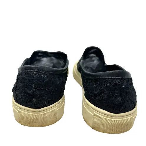 Sandro Anikka Lace Sneakers Slip-On Flat Black Size 39 US 8.5
