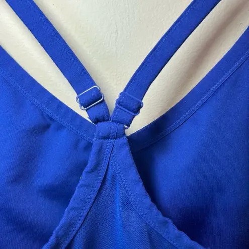 Nike  Womens Indy Sports Bra Royal Blue Light Support Adjustable Strap Yoga Sz 2X