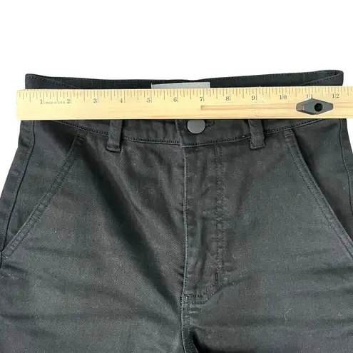 Everlane  Cropped Straight Short Pant High Waist Black Cotton size 00 Minimalist