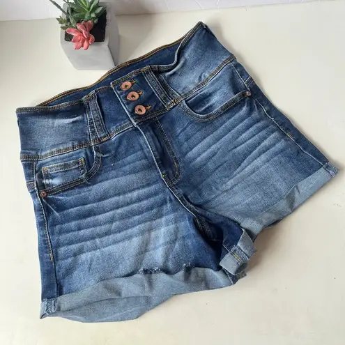 Ariya Jeans High Waist Cutoff Jean Shorts Sz 7/28 3 Button Stretch Festival
