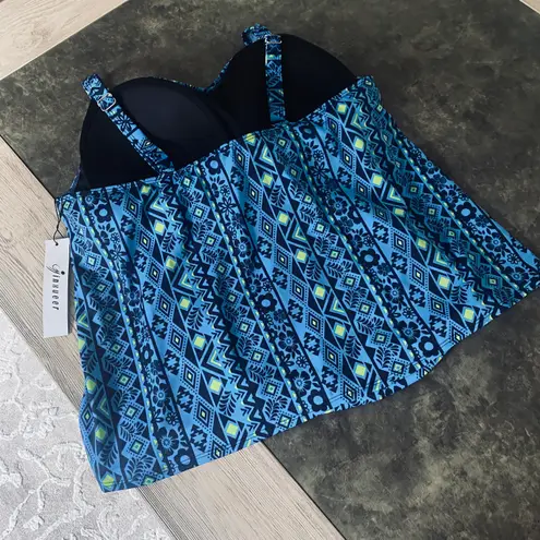 Jixueer JINXUEER Women’s Tankini top Ruched Modest