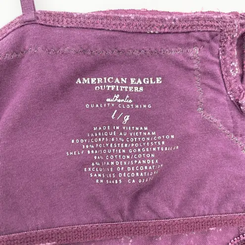 American Eagle  Cami Tank Womens Large Coquette Lace Babydoll Y2K Girly Cottage