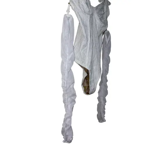 BOAMAR Millie Cheeky One Piece in White Textured Shine Medium New Bridal Swim