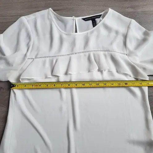 White House | Black Market  Ruffle Tiered Sleeve Blouse Top Elegant Womens Size 10