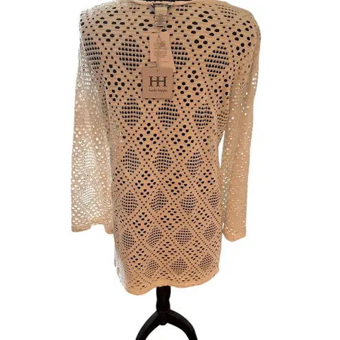 Haute Hippie Cream Crochet Swim Coverup