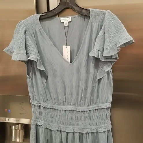 Current Air ๐๐ Pleated Smocked Waist Midi Dress Medium M NWT