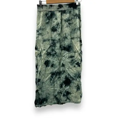 ZARA The Batik Blue Tie Dye Pull-On Midi Skirt Sz M